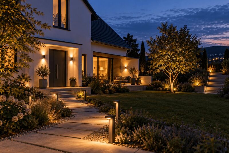 Außenbeleuchtung am Haus richtig planen: Der komplette Guide